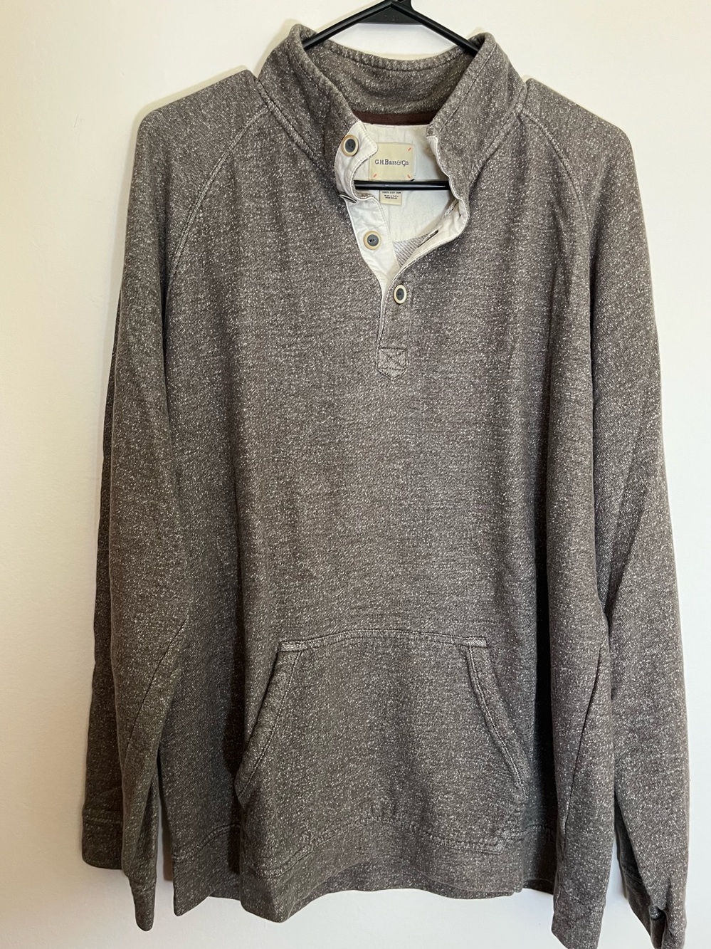 G.H Bass Men's Henley Pullover Sweater